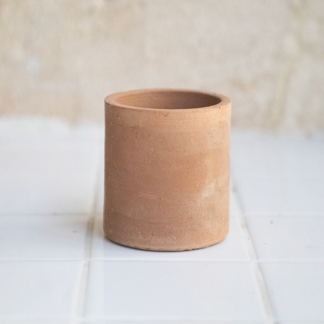 Cache-pot cylindre terracotta